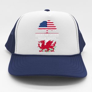 American Grown With Welsh Roots Wales Gift Trucker Hat