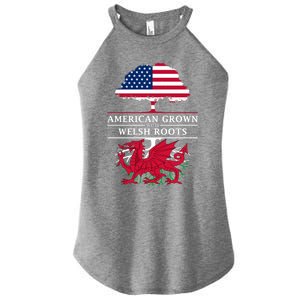 American Grown With Welsh Roots Wales Gift Women's Perfect Tri Rocker Tank