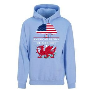 American Grown With Welsh Roots Wales Gift Unisex Surf Hoodie