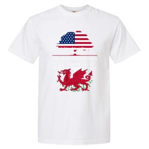 American Grown With Welsh Roots Wales Gift Garment-Dyed Heavyweight T-Shirt