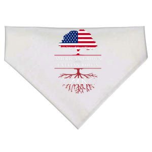 American Grown With Latvian Roots Gift Latvia Gift USA-Made Doggie Bandana