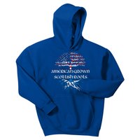 American Grown With Scottish Roots Funny Gift Scotland Pride Heritage Great Gift Kids Hoodie