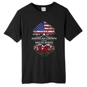 American Grown With Welsh Roots Heart Tree Flag Retro Meaningful Gift Tall Fusion ChromaSoft Performance T-Shirt