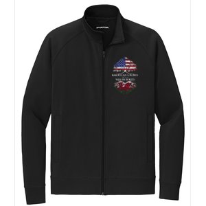 American Grown With Welsh Roots Heart Tree Flag Retro Meaningful Gift Stretch Full-Zip Cadet Jacket