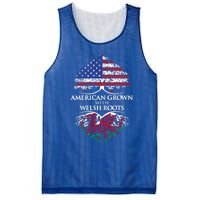 American Grown With Welsh Roots Heart Tree Flag Retro Meaningful Gift Mesh Reversible Basketball Jersey Tank