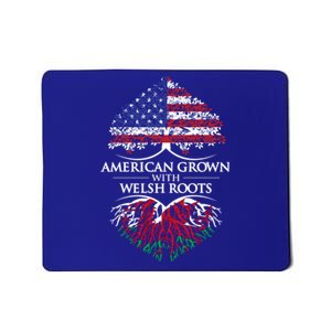 American Grown With Welsh Roots Heart Tree Flag Retro Meaningful Gift Mousepad