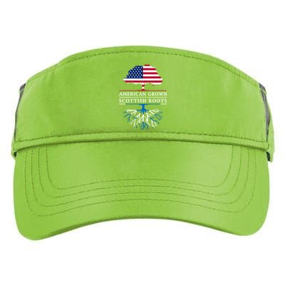 American Grown With Scottish Roots Gift Scotland Gift Adult Drive Performance Visor