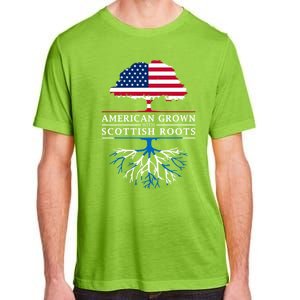 American Grown With Scottish Roots Gift Scotland Gift Adult ChromaSoft Performance T-Shirt