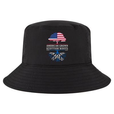 American Grown With Scottish Roots Gift Scotland Gift Cool Comfort Performance Bucket Hat