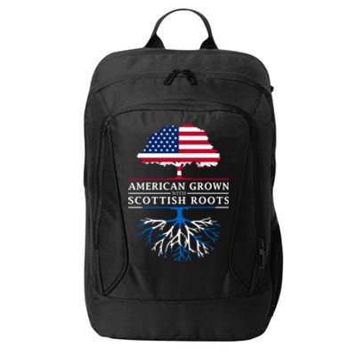 American Grown With Scottish Roots Gift Scotland Gift City Backpack