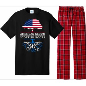 American Grown With Scottish Roots Gift Scotland Gift Pajama Set