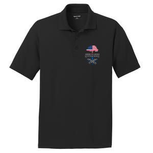 American Grown With Scottish Roots Gift Scotland Gift PosiCharge RacerMesh Polo