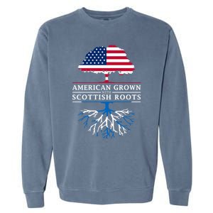 American Grown With Scottish Roots Gift Scotland Gift Garment-Dyed Sweatshirt