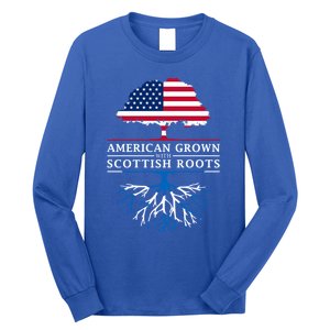 American Grown With Scottish Roots Gift Scotland Gift Long Sleeve Shirt