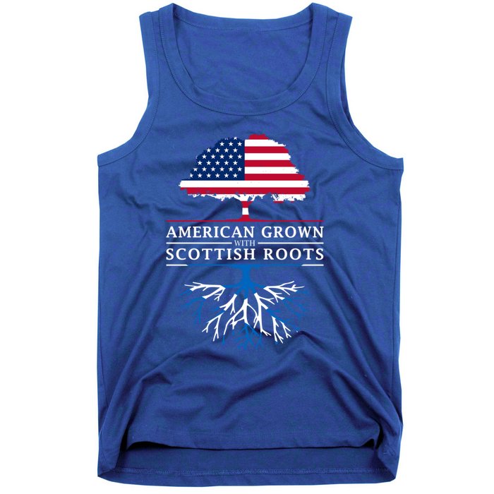 American Grown With Scottish Roots Gift Scotland Gift Tank Top