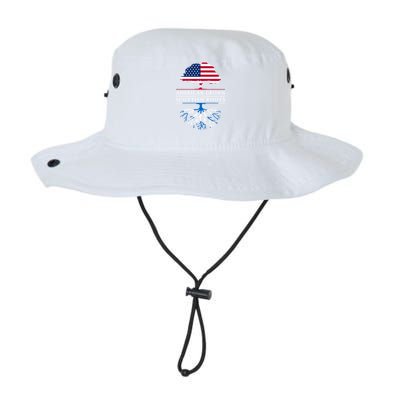 American Grown With Scottish Roots Gift Scotland Gift Legacy Cool Fit Booney Bucket Hat