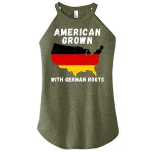 American Grown With German Roots, Germany Pride Germany USA Women's Perfect Tri Rocker Tank