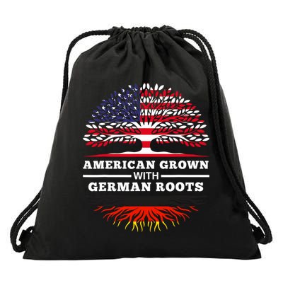 American Grown With German Roots Family Heritage Germany Drawstring Bag