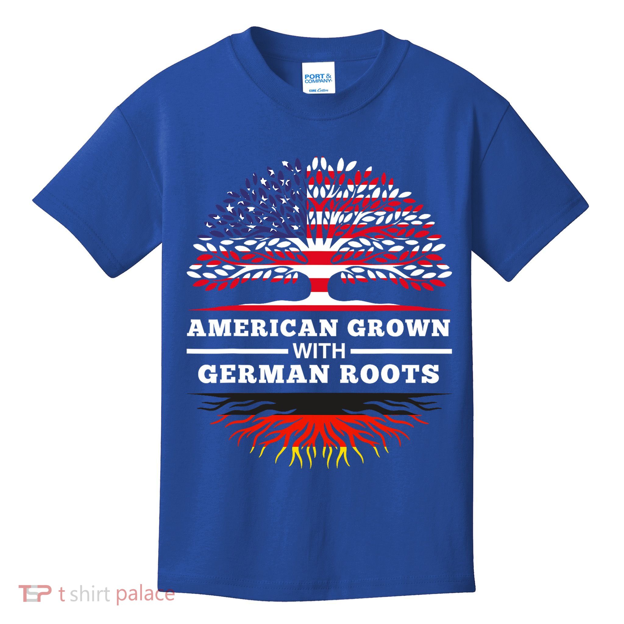 American Grown With German Roots Family Heritage Germany Kids T-Shirt