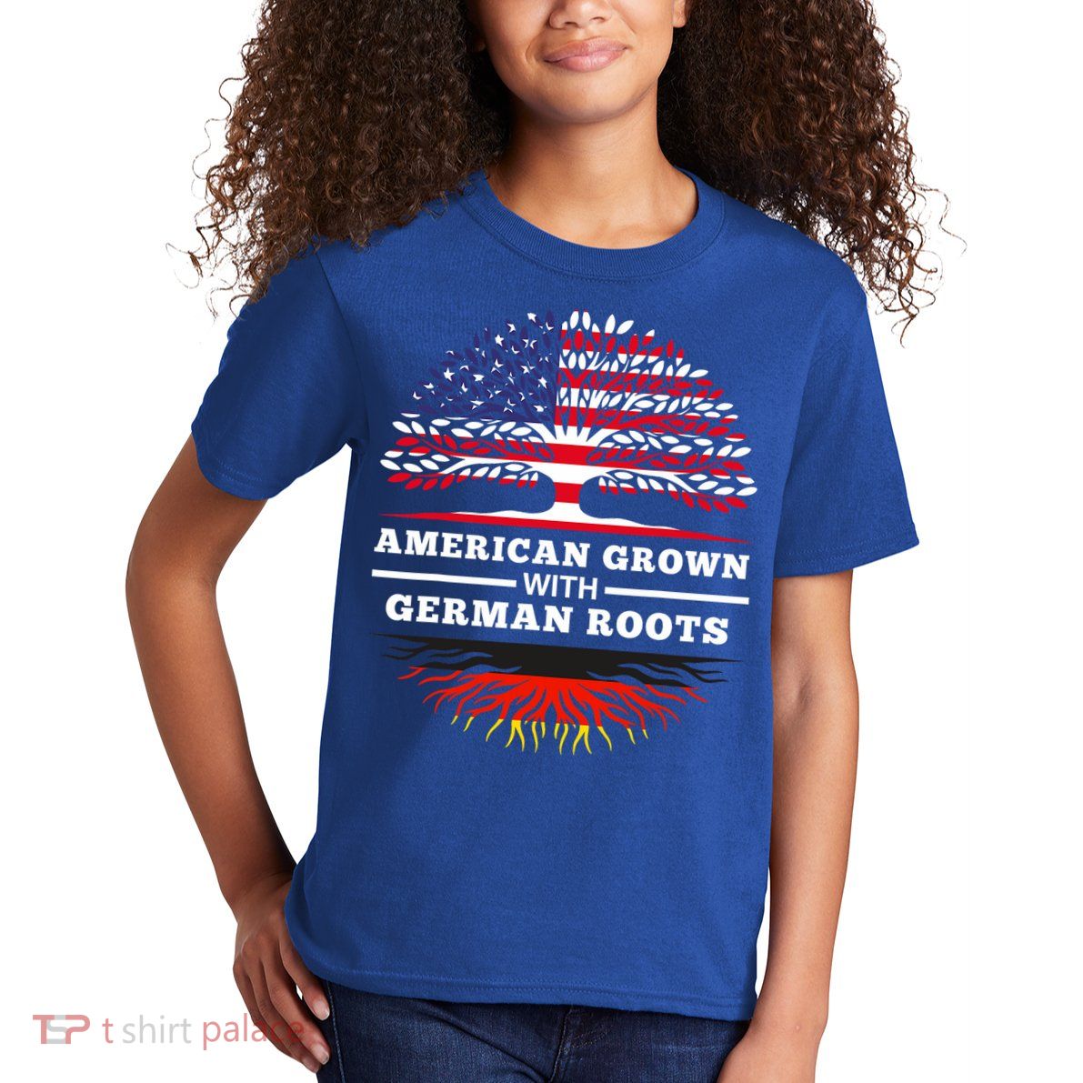 American Grown With German Roots Family Heritage Germany Kids T-Shirt