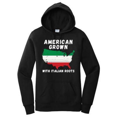 American Grown With Italian Roots, Italian Pride Italian USA Women's Pullover Hoodie