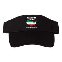 American Grown With Italian Roots, Italian Pride Italian USA Valucap Bio-Washed Visor