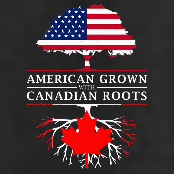 American Grown With Canadian Roots Canada 7 Panel Mesh Trucker Snapback Hat