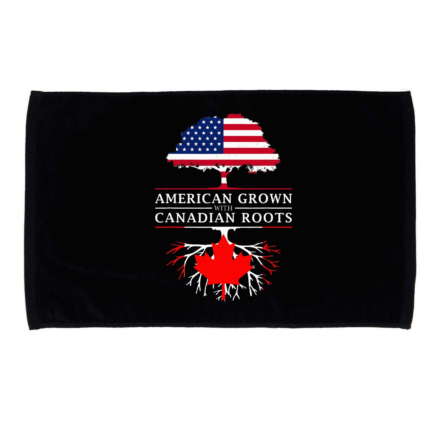 American Grown With Canadian Roots Canada Microfiber Hand Towel