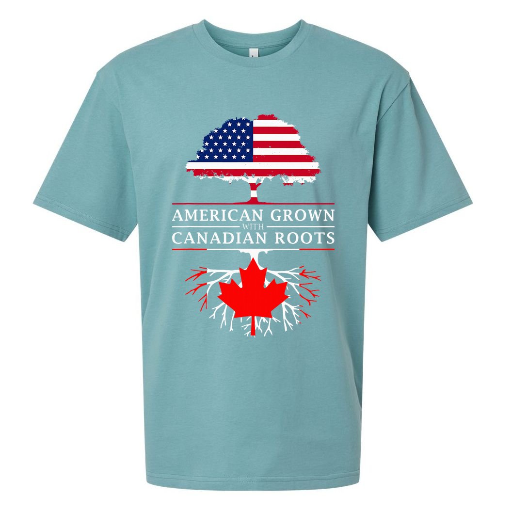 American Grown With Canadian Roots Canada Sueded Cloud Jersey T-Shirt