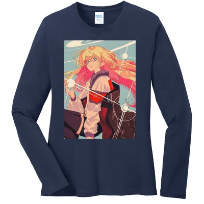 Anime Girl Waifu Japanese Retro 90s Lofi Aesthetic Otaku Ladies Long Sleeve Shirt