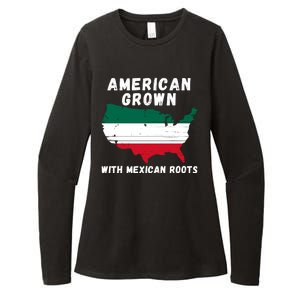 American Grown With Mexican Roots, Mexican Pride Mexican USA Womens CVC Long Sleeve Shirt