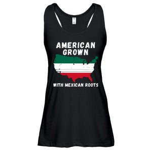 American Grown With Mexican Roots, Mexican Pride Mexican USA Ladies Essential Flowy Tank