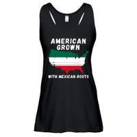 American Grown With Mexican Roots, Mexican Pride Mexican USA Ladies Essential Flowy Tank