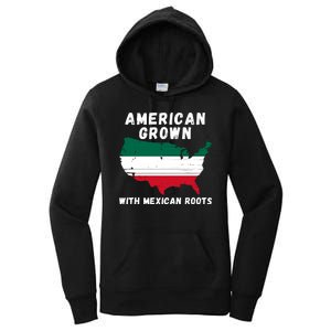 American Grown With Mexican Roots, Mexican Pride Mexican USA Women's Pullover Hoodie