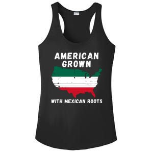 American Grown With Mexican Roots, Mexican Pride Mexican USA Ladies PosiCharge Competitor Racerback Tank