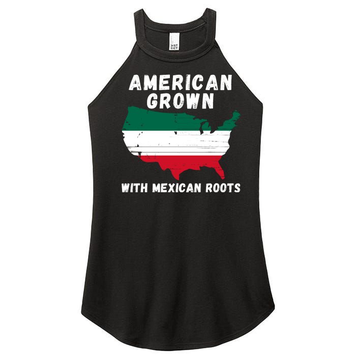 American Grown With Mexican Roots, Mexican Pride Mexican USA Women's Perfect Tri Rocker Tank