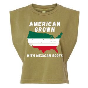 American Grown With Mexican Roots, Mexican Pride Mexican USA Garment-Dyed Women's Muscle Tee