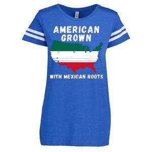 American Grown With Mexican Roots, Mexican Pride Mexican USA Enza Ladies Jersey Football T-Shirt