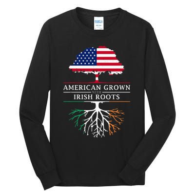 American Grown with Irish Roots Ireland Tall Long Sleeve T-Shirt