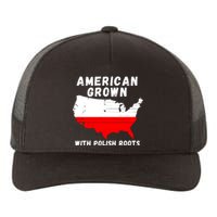 American Grown With Polish Roots, Polish Pride Poland USA Yupoong Adult 5-Panel Trucker Hat