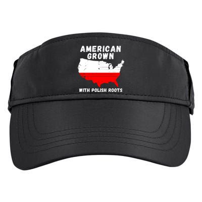 American Grown With Polish Roots, Polish Pride Poland USA Adult Drive Performance Visor