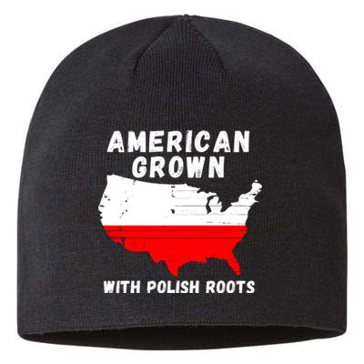 American Grown With Polish Roots, Polish Pride Poland USA Sustainable Beanie