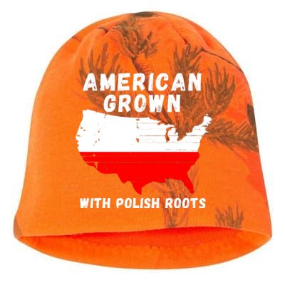 American Grown With Polish Roots, Polish Pride Poland USA Kati - Camo Knit Beanie