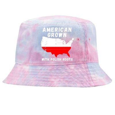 American Grown With Polish Roots, Polish Pride Poland USA Tie-Dyed Bucket Hat