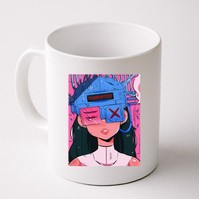 Anime Girl Waifu Vaporwave Aesthetic Japanese Otaku Coffee Mug