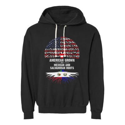 American Grown With Mexican Salvadoran Roots Garment-Dyed Fleece Hoodie