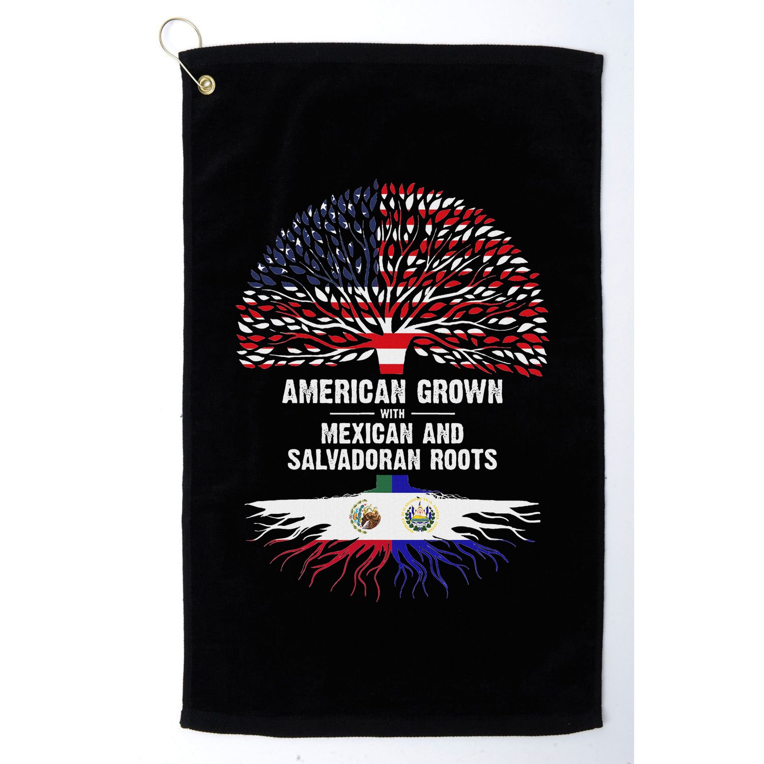 American Grown With Mexican Salvadoran Roots Golf Towel