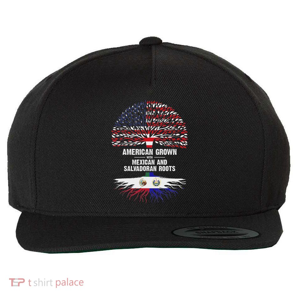 American Grown With Mexican Salvadoran Roots Wool Snapback Cap