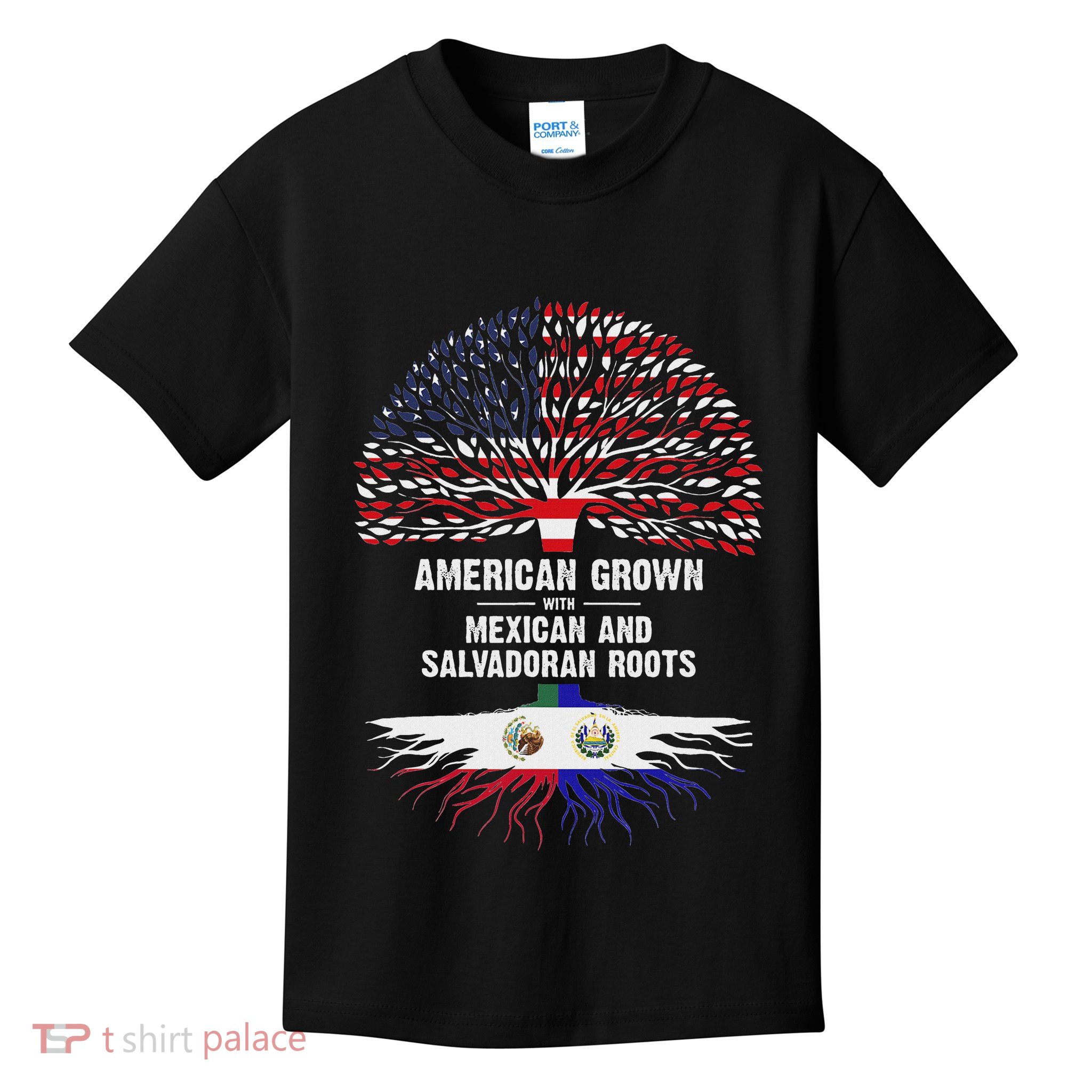 American Grown With Mexican Salvadoran Roots Kids T-Shirt