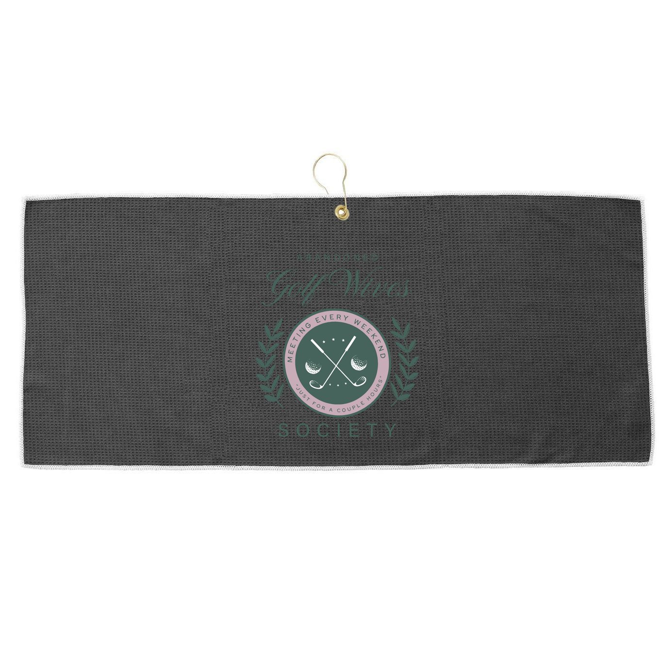Abandoned Golf Wives Society Gift Large Microfiber Waffle Golf Towel